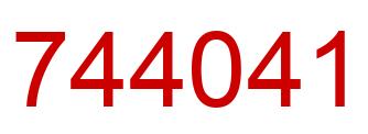 Number 744041 red image
