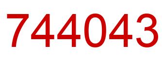 Number 744043 red image