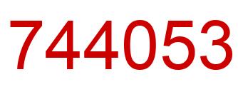 Number 744053 red image