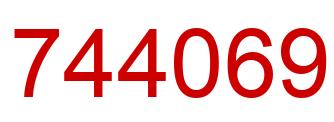 Number 744069 red image
