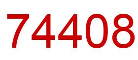 Number 74408 red image