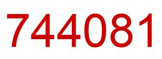 Número 744081 imagen rojo