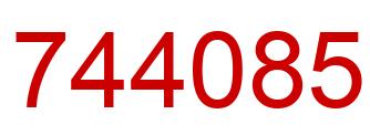 Número 744085 imagen rojo