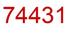 Number 74431 red image