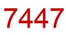 Number 7447 red image