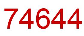 Número 74644 imagen rojo