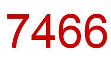 Number 7466 red image