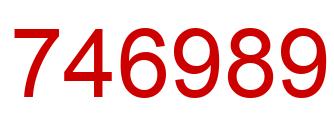 Number 746989 red image