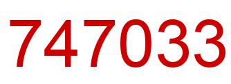 Number 747033 red image