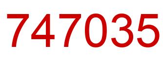 Number 747035 red image