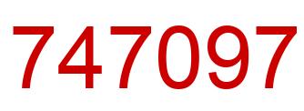 Number 747097 red image