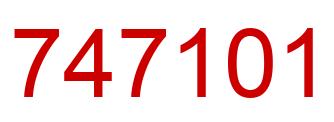 Number 747101 red image
