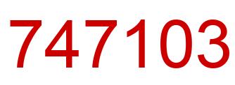 Number 747103 red image