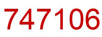 Number 747106 red image