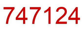 Number 747124 red image