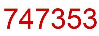 Number 747353 red image