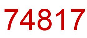 Number 74817 red image