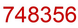 Número 748356 imagen rojo