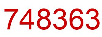 Número 748363 imagen rojo