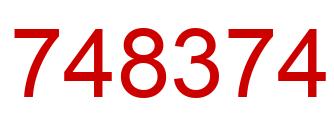 Número 748374 imagen rojo