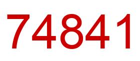 Number 74841 red image