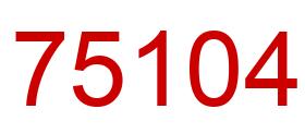 Número 75104 imagen rojo