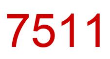 Number 7511 red image
