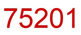 Number 75201 red image