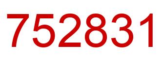 Número 752831 imagen rojo