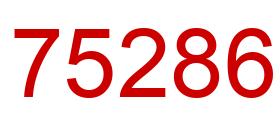 Número 75286 imagen rojo