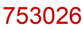 Number 753026 red image