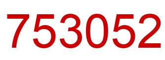 Number 753052 red image