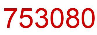 Number 753080 red image