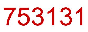 Number 753131 red image