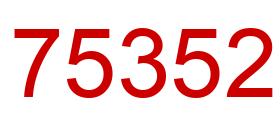 Número 75352 imagen rojo