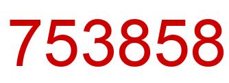 Number 753858 red image