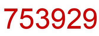 Number 753929 red image