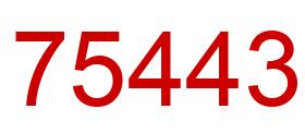 Número 75443 imagen rojo