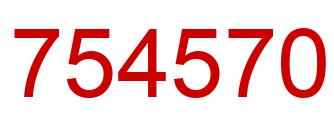 Número 754570 imagen rojo