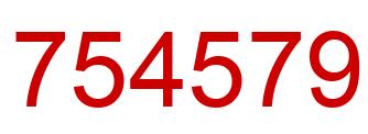 Number 754579 red image