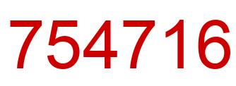 Number 754716 red image