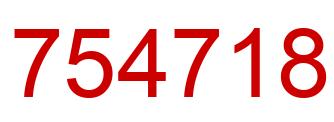 Number 754718 red image