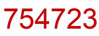 Number 754723 red image