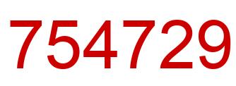 Número 754729 imagen rojo
