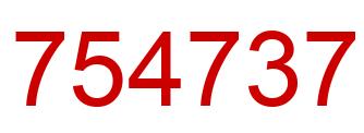 Número 754737 imagen rojo