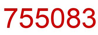 Number 755083 red image