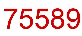 Number 75589 red image