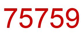 Number 75759 red image