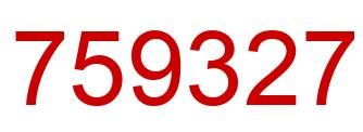 Número 759327 imagen rojo