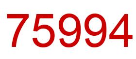 Number 75994 red image